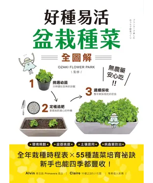 書封 好種易活！盆栽種菜全圖解：無農藥、安心吃！全年栽種時程表X 55種蔬菜培育祕訣，新手也能四季都豐收